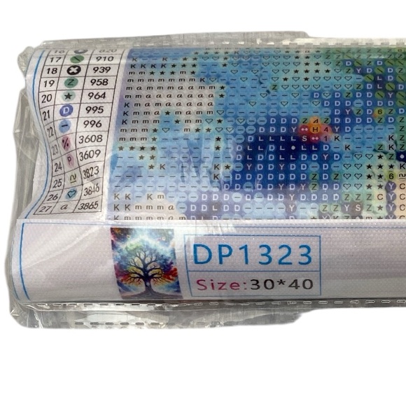 Diamond Painting Kit Cosmic Rainbow Tree 30x40 cm Full Drill Canvas Craft - Picture 2 of 10